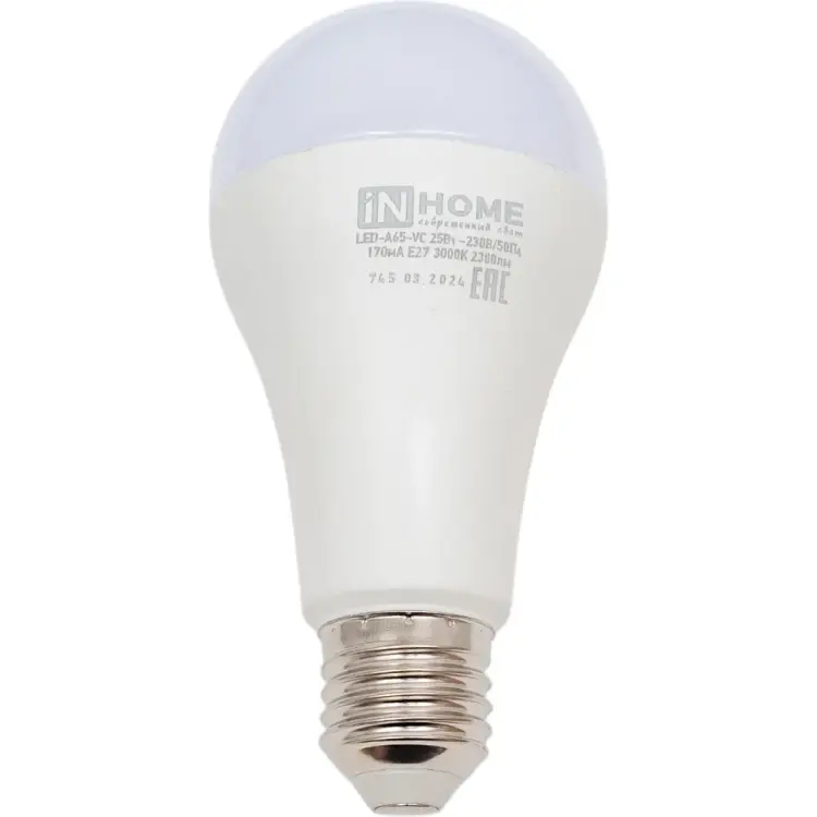 Светодиодная лампа IN HOME LED-A65-VC 4690612024066 Светодиодная лампа IN HOME LED-A65-VC 4690612024066