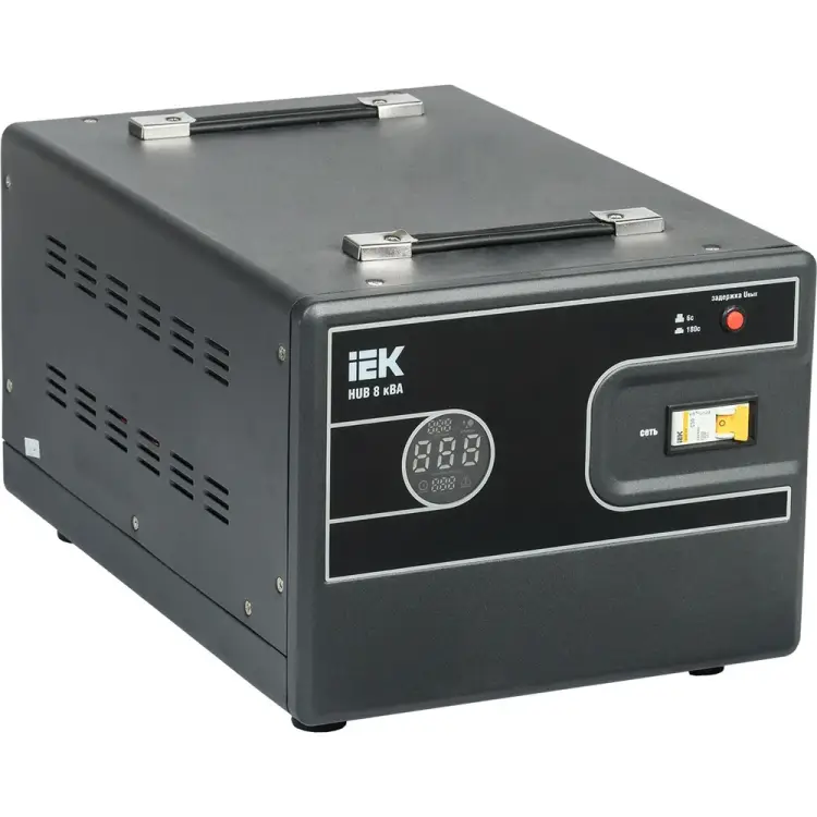 Переносной однофазный стабилизатор напряжения IEK HUB IVS21-1-008-13 Переносной однофазный стабилизатор напряжения IEK HUB IVS21-1-008-13