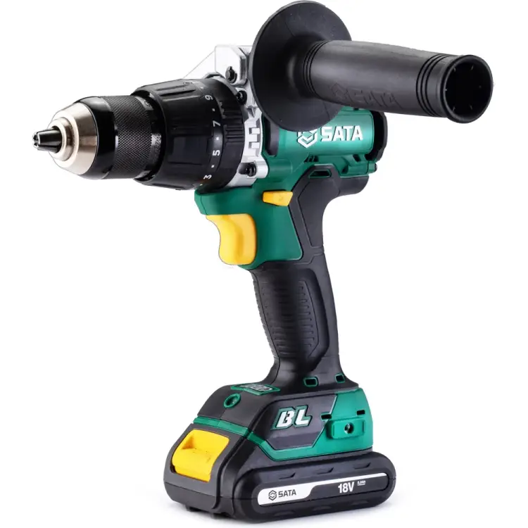 Аккумуляторная бесщёточная ударная дрель -шуруповёрт Sata SC51012 Аккумуляторная бесщёточная ударная дрель -шуруповёрт Sata SC51012