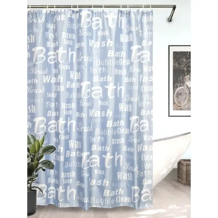 Штора для ванной комнаты Bath Plus Blue Font blue ch15061