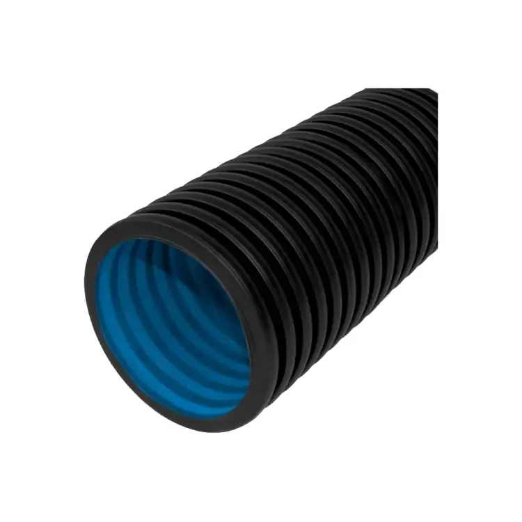 Двустенная жесткая гофрированная труба ПНД Промрукав тип 450 SN12 PR15.0156 Двустенная жесткая гофрированная труба ПНД Промрукав тип 450 SN12 PR15.0156