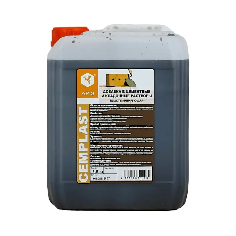 Добавка в штукатурные и кладочные цементные растворы APIS CEMPLAST 4665296517500