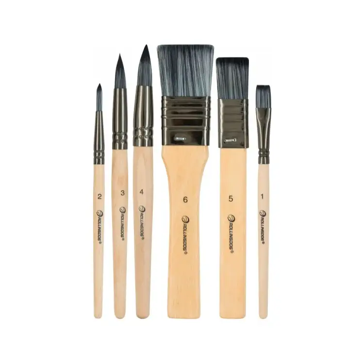 Набор кистей для рисования гуашью, акварелью, акрилом Rollingdog RollingDesign 814621