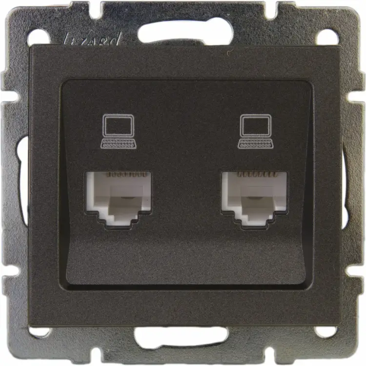 Двойная компьютерная розетка Lezard RAIN 703-4188-141