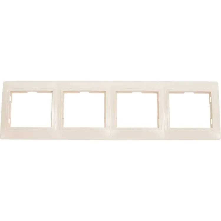 Горизонтальная четырехместная рамка IEK КВАРТА EMK40-K33-DM