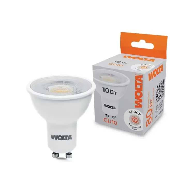 Светодиодная лампа Wolta WSTD-PAR16-220V10W4KGU10-L1 Светодиодная лампа Wolta WSTD-PAR16-220V10W4KGU10-L1