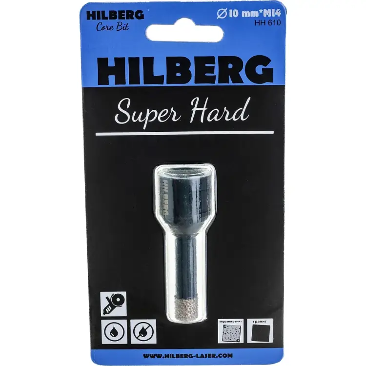 Коронка алмазная по керамике и керамограниту Hilberg Super Hard HH610
