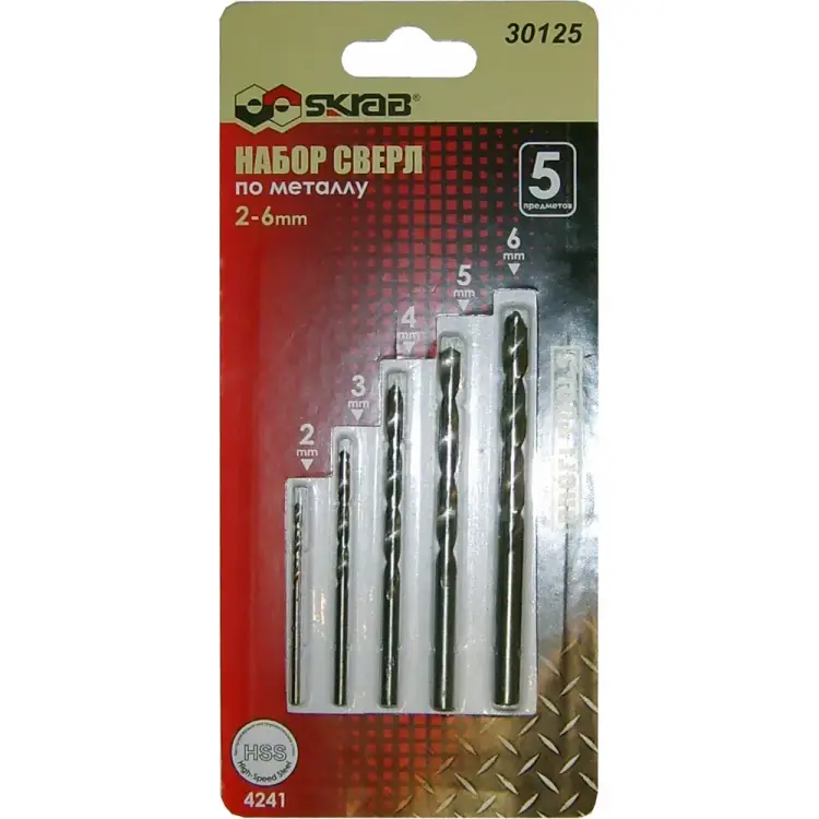 Набор сверл по металлу SKRAB 30125
