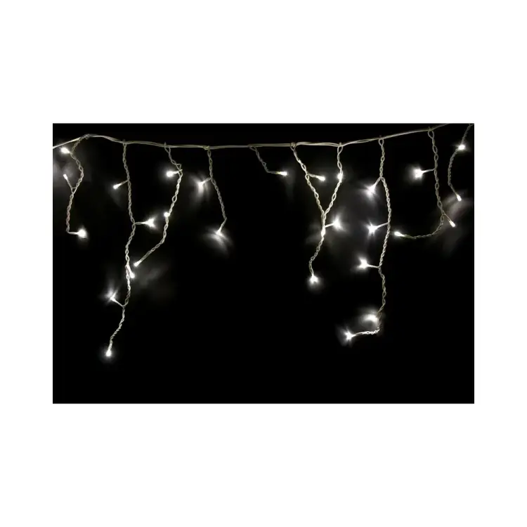 Гирлянда Neon-Night АЙСИКЛ бахрома, 1,8х0,5 м, прозрачный ПВХ, 48LED тепло-белые IP20 255-016