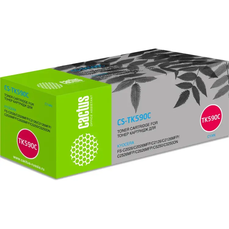 Лазерный картридж для kyocera fs-c2526mfp/c2626mfp/c5250 Cactus tk-590c 884880 Лазерный картридж для kyocera fs-c2526mfp/c2626mfp/c5250 Cactus tk-590c 884880