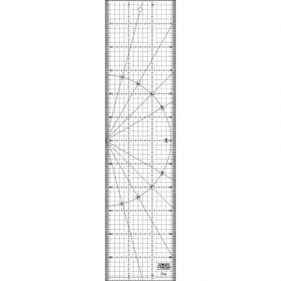 Разметочная метрическая линейка OLFA OL-MQR-15x60