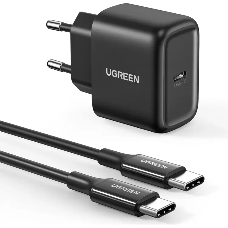 Сетевое зарядное устройство Ugreen cd250 (50581) usb-c 25w pd charger + c-c 2m cable eu. 50581_