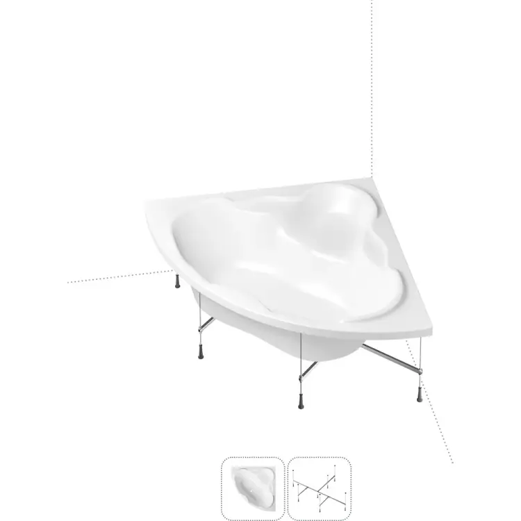 Угловая акриловая ванна Lavinia Boho Elegant S1-37050140