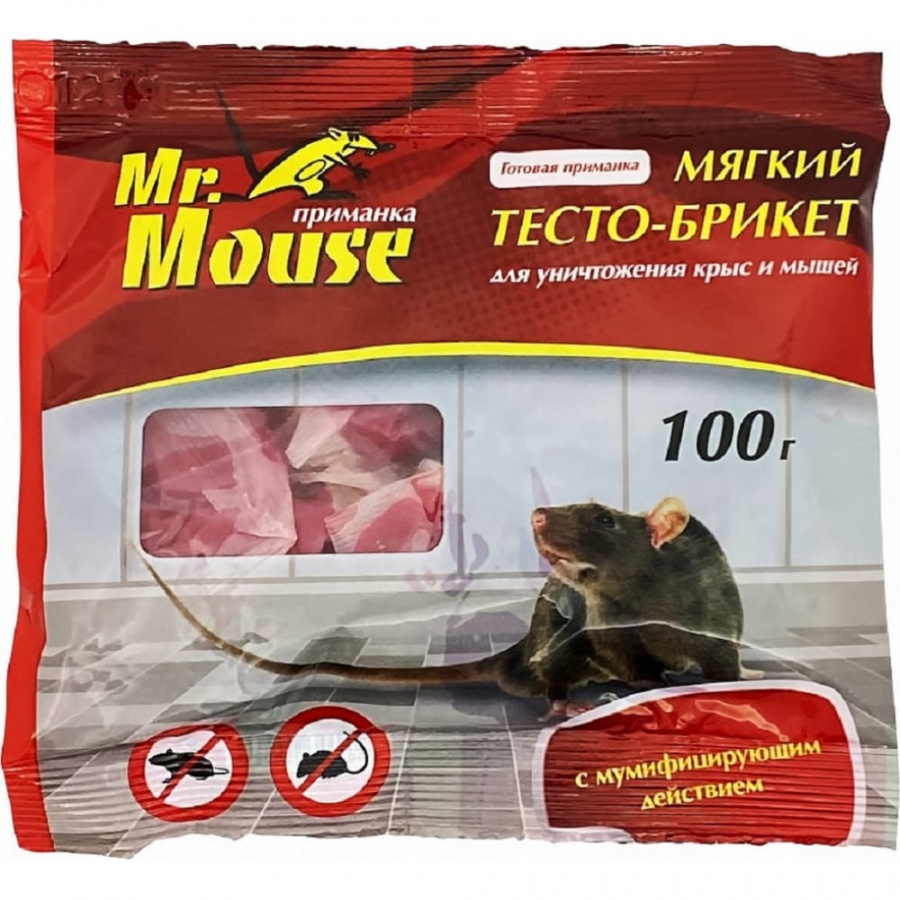 Тесто-брикет от грызунов mr.mouse М-969