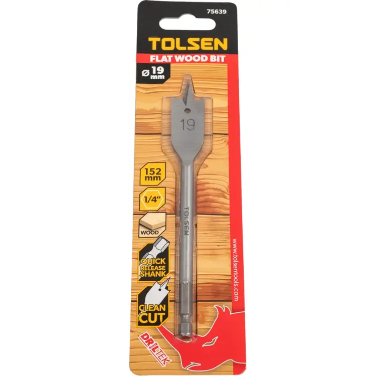 Перьевое сверло по дереву TOLSEN 75639
