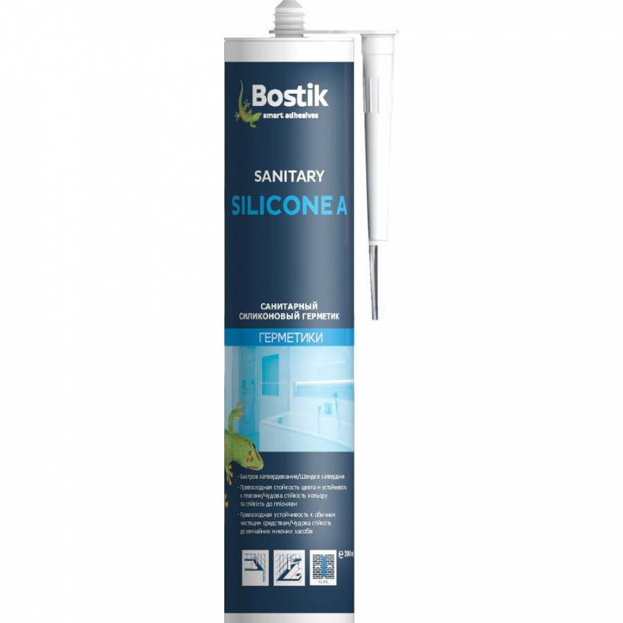 Санитарный силиконовый герметик Bostik Sanitary Silicone A