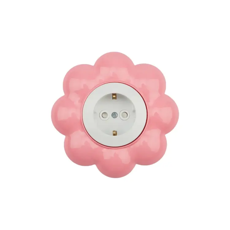 Одноместная розетка KRANZ Цветок KR-78-0625