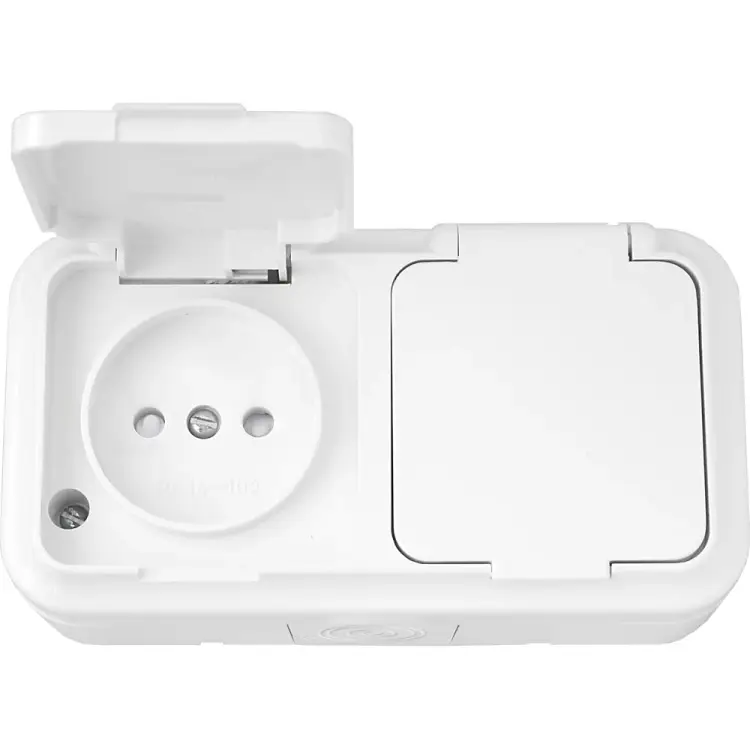 Двухместная розетка BYLECTRICA ПРАЛЕСКА АКВА РА16-102