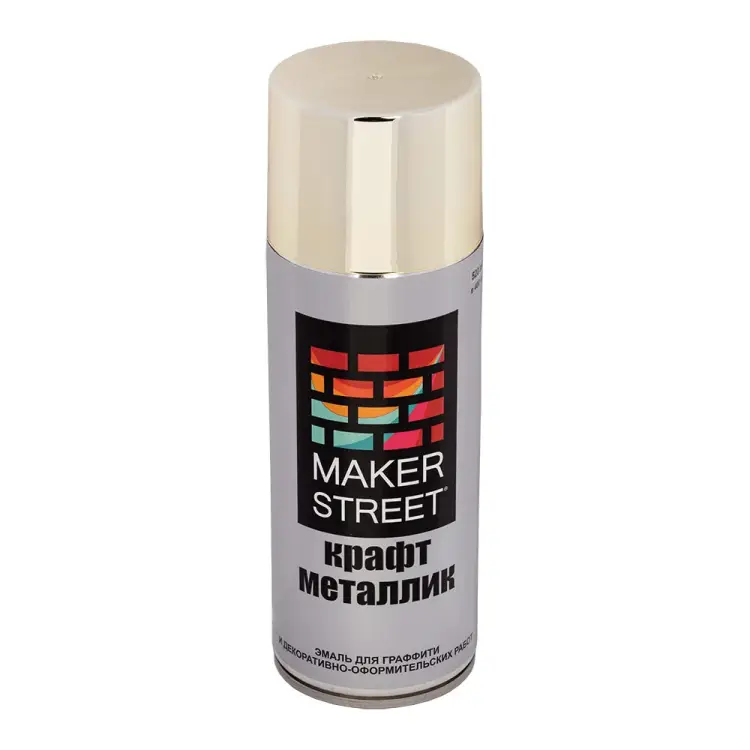 Краска-эмаль для граффити и декоративно-оформительских работ MAKERSTREET Крафт металлик MS400 499693 Краска-эмаль для граффити и декоративно-оформительских работ MAKERSTREET Крафт металлик MS400 499693