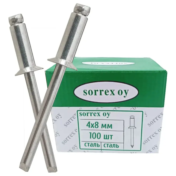 Вытяжная заклепка SORREX 4.0х8 100 шт. SSK 40800 100