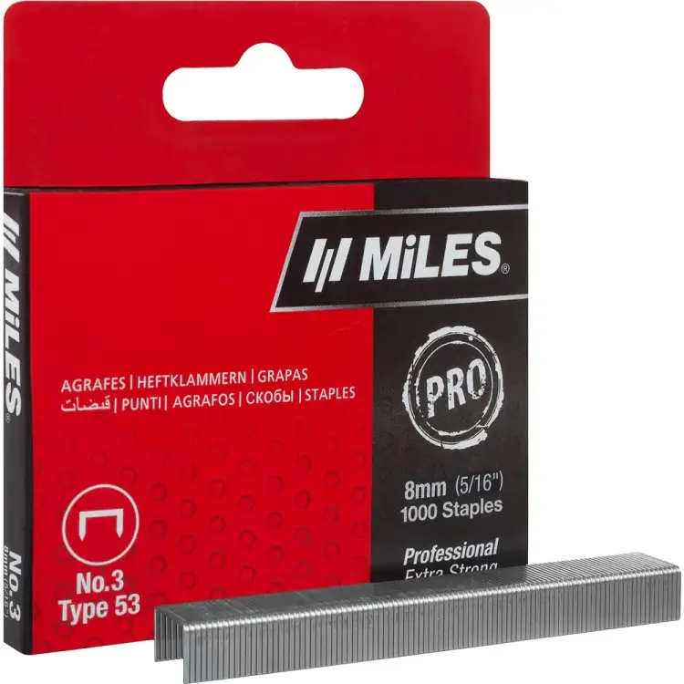Скобы MILES тип 53 N3-8 мм