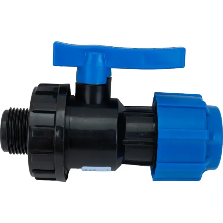 Разъемный компрессионный кран Политэк ТПК-АКВА 553223201