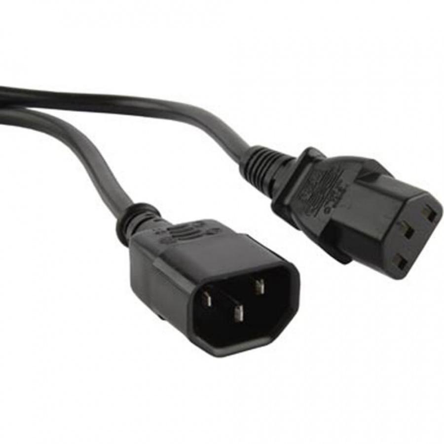 Кабель питания монитор-компьютер Hyperline PWC-IEC13-IEC14-0.5-BK