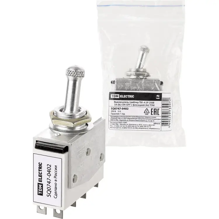 Выключатель-тумблер TDM ELECTRIC тв1-4 SQ0747-0402