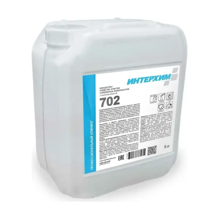 Концентрат средства очистки стеклянных и др. гладких поверхностей ИНТЕРХИМ с защитным эффектом, 5 л ih70250