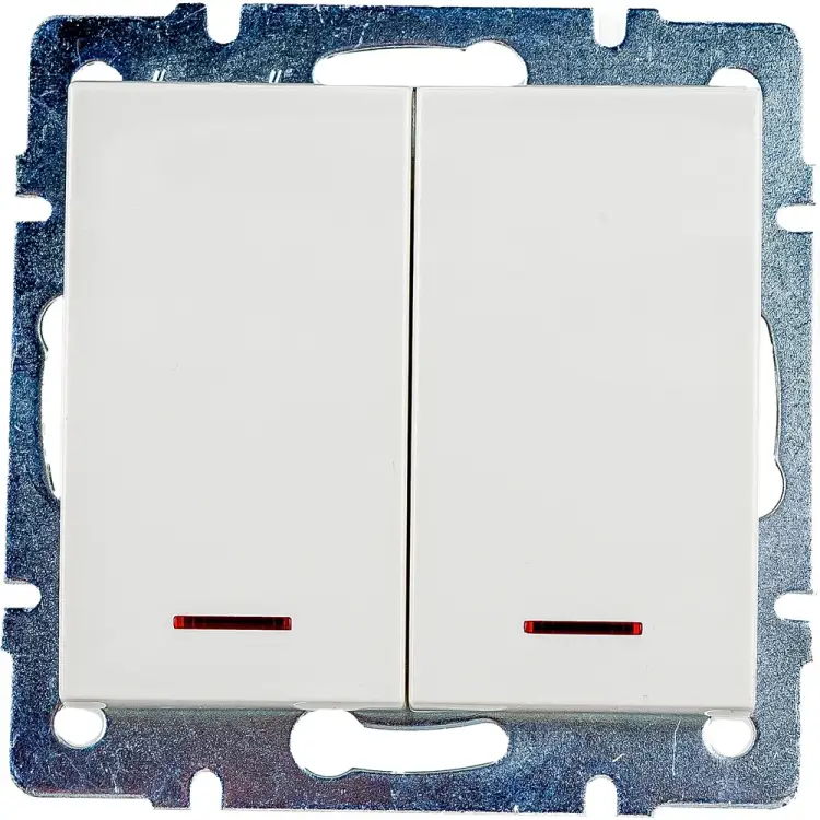 Двойной выключатель Lezard RAIN 703-0388-112