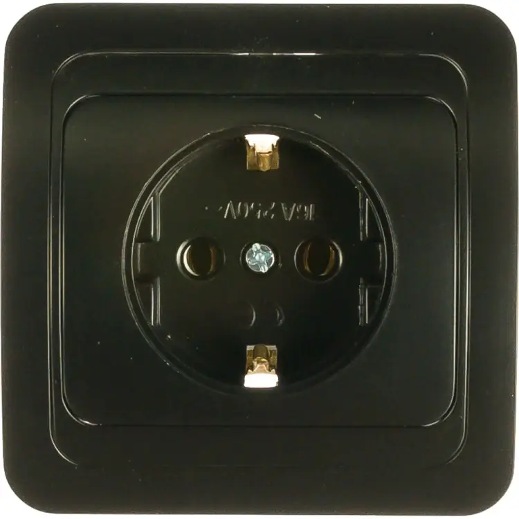 Одноместная розетка Smartbuy Марс SBE-02b-16-S1-Z-c