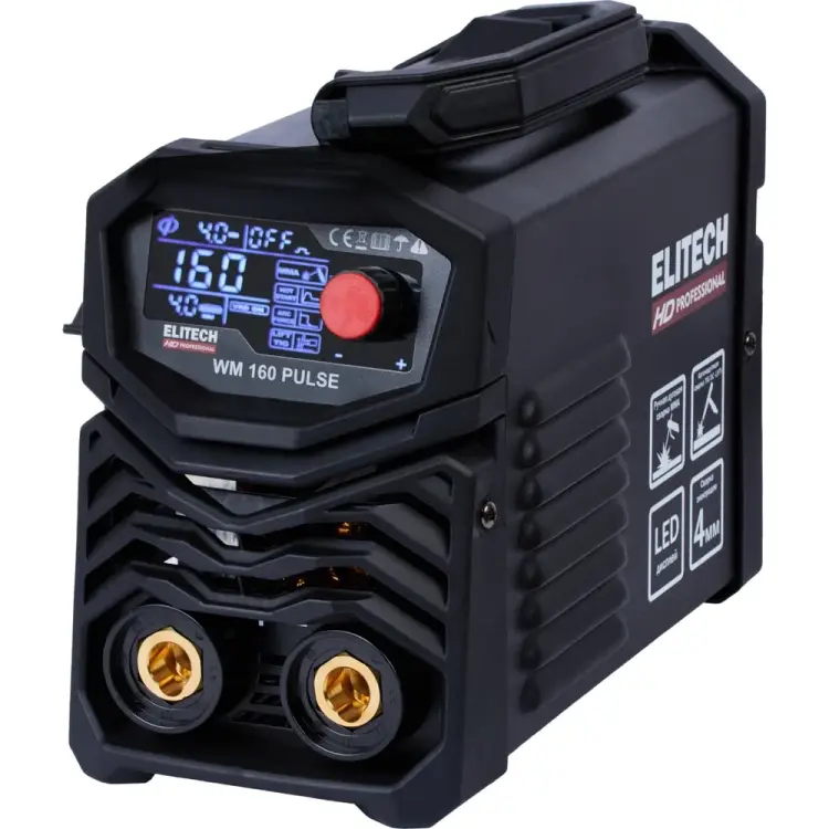 Инверторный сварочный аппарат Elitech HD WM 160 Pulse 204464 Инверторный сварочный аппарат Elitech HD WM 160 Pulse 204464