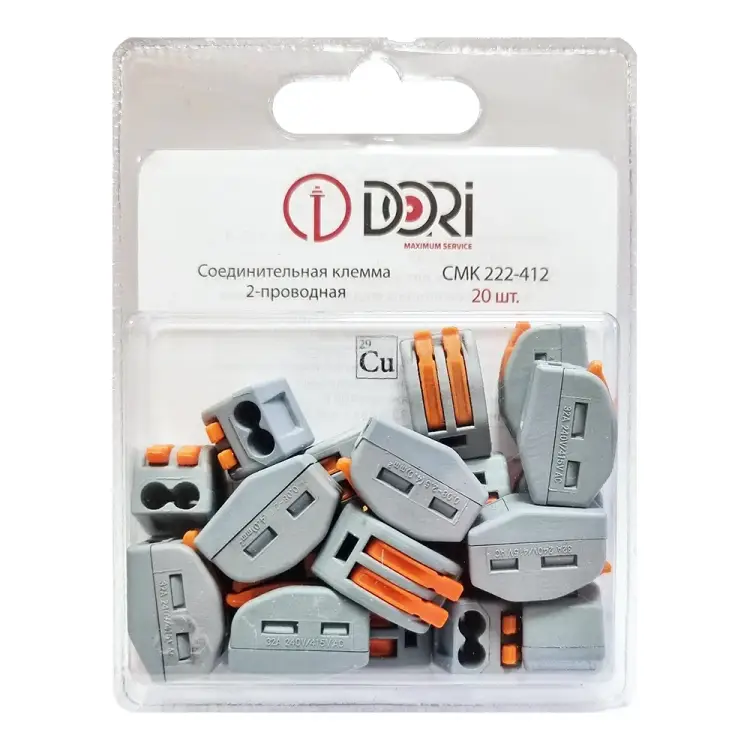 Соединительная 2-проводная клемма DORI СМК 222-412 46394