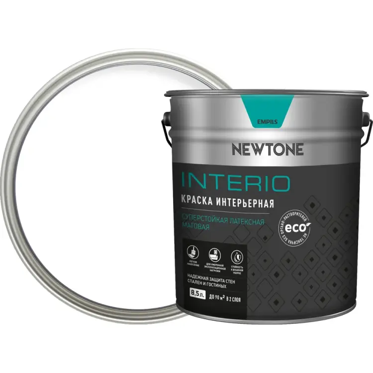 Суперстойкая интерьерная латексная воднодисперсионная краска Newtone INTERIO 81576 Суперстойкая интерьерная латексная воднодисперсионная краска Newtone INTERIO 81576