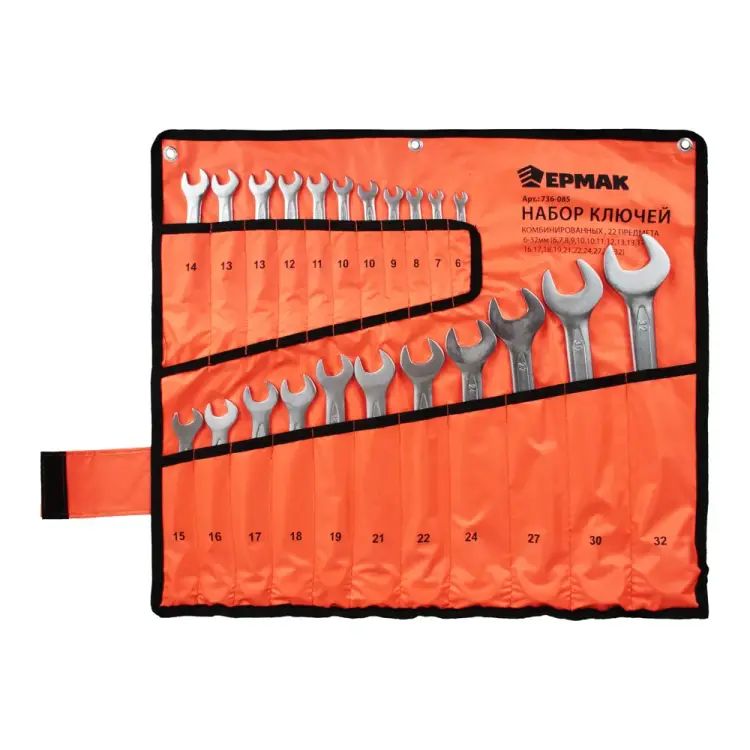 Набор комбинированных ключей ЕРМАК 736-085