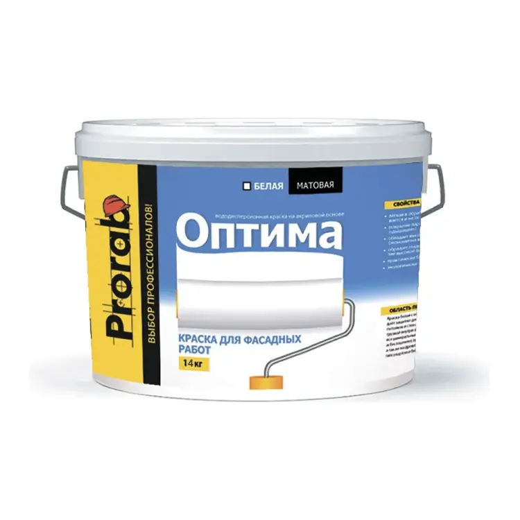 Вододисперсионная краска для фасадных работ Prorab 14 кг / 11 л POF-140/110 Вододисперсионная краска для фасадных работ Prorab 14 кг / 11 л POF-140/110
