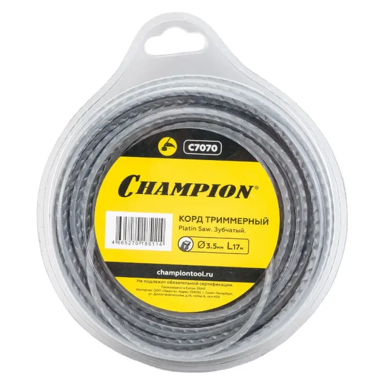 Зубчатый триммерный корд Champion 3.5 мм; 17 м C7070