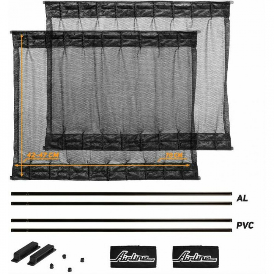 Раздвижные солнцезащитные шторки Airline ASPS-S-12