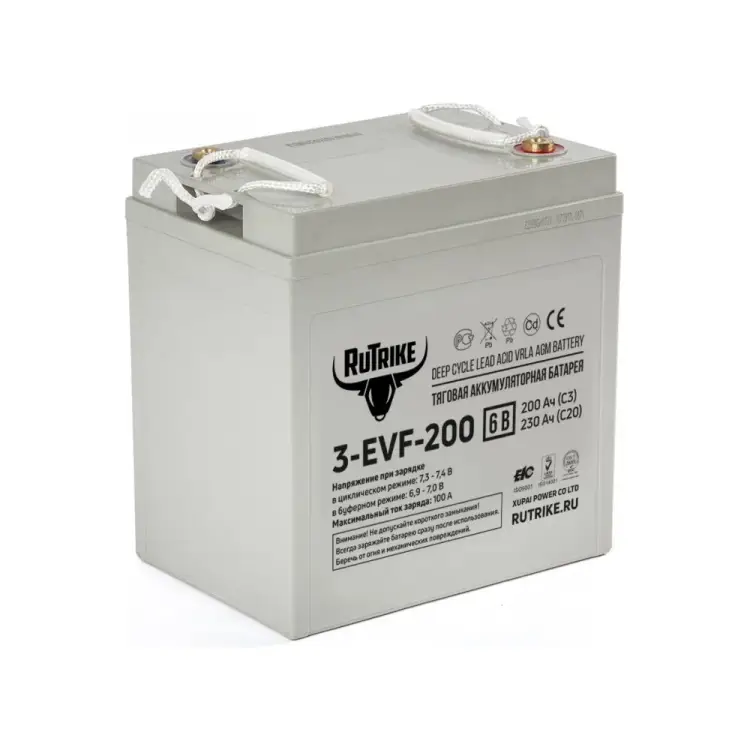 Тяговый гелевый аккумулятор Rutrike 3-EVF-200 22597
