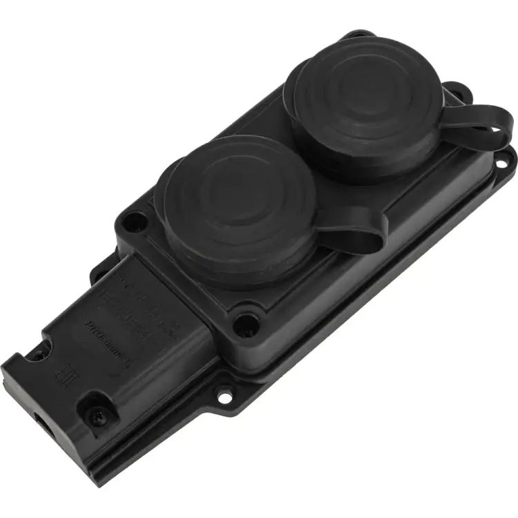 Влагозащищенная двухместная штепсельная розетка PROCONNECT 111-112-4 Влагозащищенная двухместная штепсельная розетка PROCONNECT 111-112-4