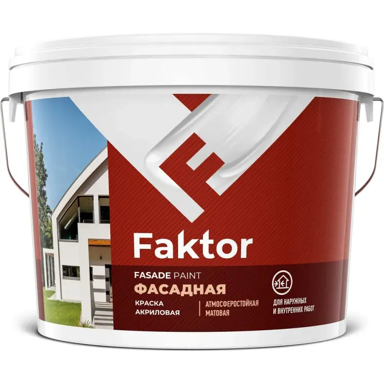 Акриловая краска для фасадов ЯРОСЛАВСКИЕ КРАСКИ FAKTOR О05366