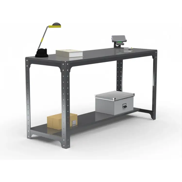 Стол металлический ООО Металекс серия KIT 750х1000х500 + перфопанель с комплектом аксессуаров, серый, рост 201325