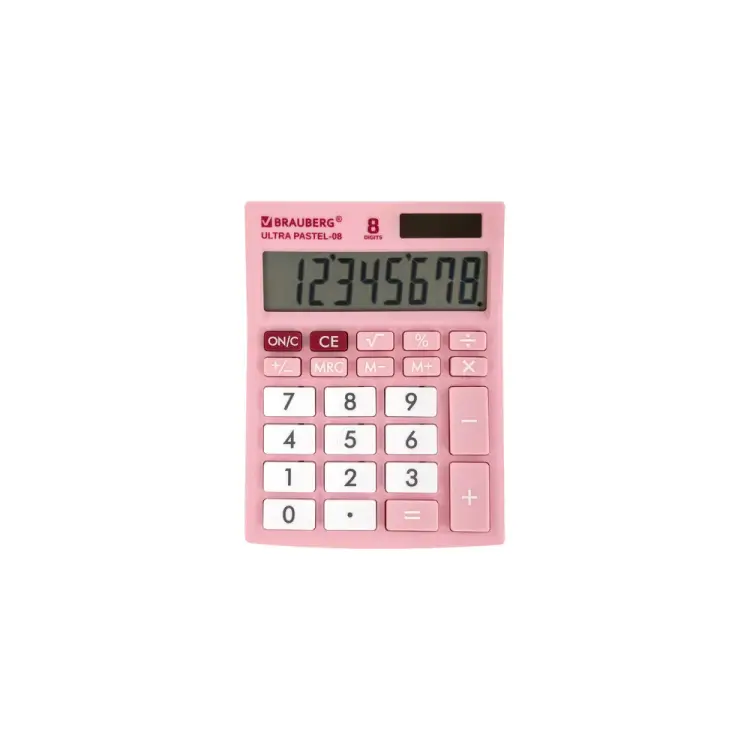 Настольный компактный калькулятор BRAUBERG ULTRA PASTEL-08-PK 250514 Настольный компактный калькулятор BRAUBERG ULTRA PASTEL-08-PK 250514