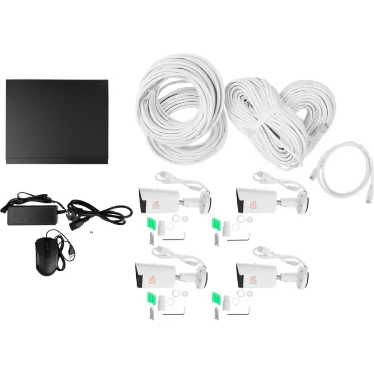 Готовый ip комплект видеонаблюдения Netlink Nl-nv04-p-kit УТ-00001704 Готовый ip комплект видеонаблюдения Netlink Nl-nv04-p-kit УТ-00001704