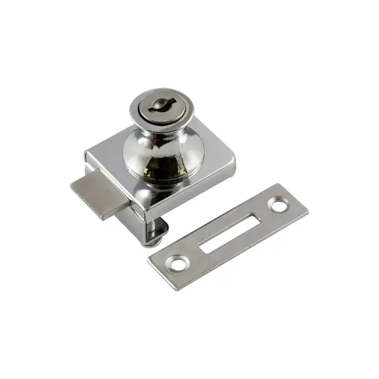 Мебельный замок для стеклянных дверей НОРА-М 6407 8501