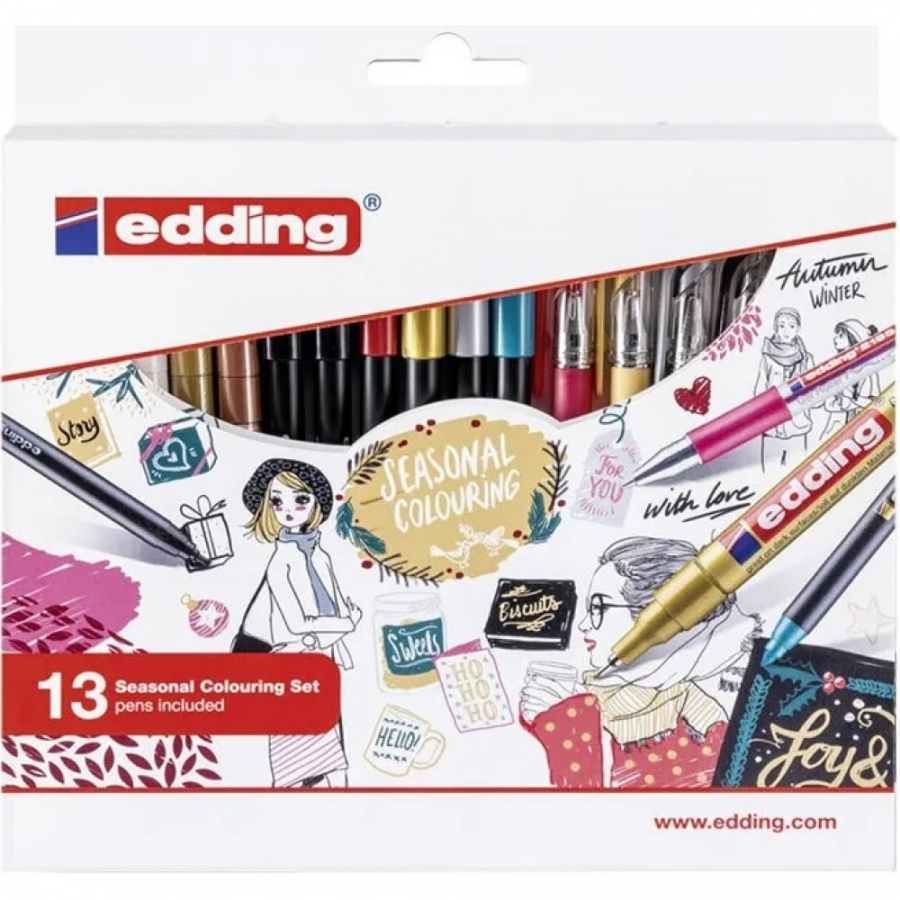 Набор маркеров фломастеров и ручек EDDING Colouring Promotion Set