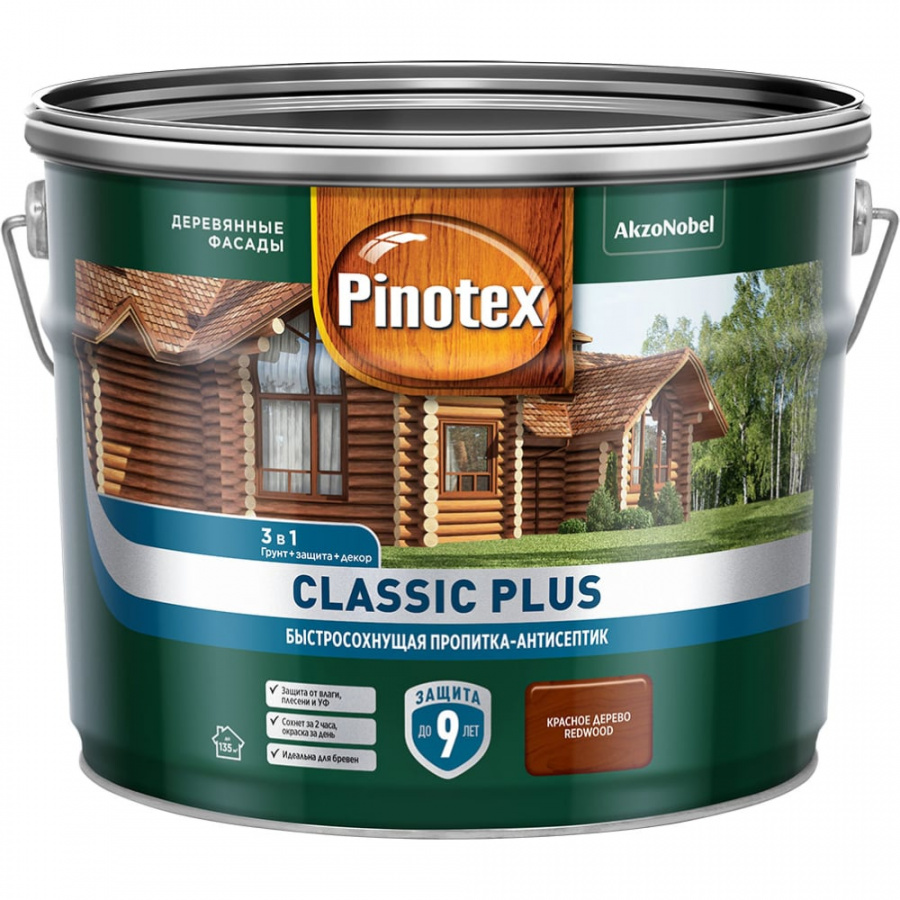 Быстросохнущая пропитка-антисептик Pinotex CLASSIC PLUS