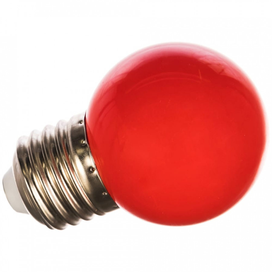 Декоративная светодиодная лампа Volpe LED-G45-1W/RED/E27/FR/С