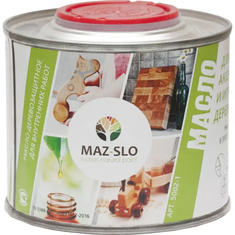 Масло для кухонных аксессуаров и игрушек из дерева MAZ-SLO 8071606