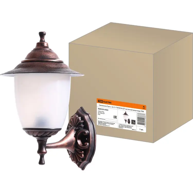 Настенный светильник TDM ELECTRIC Прага Эл-11-71М 60 Вт, Е27, вверх, медь SQ0330-0503